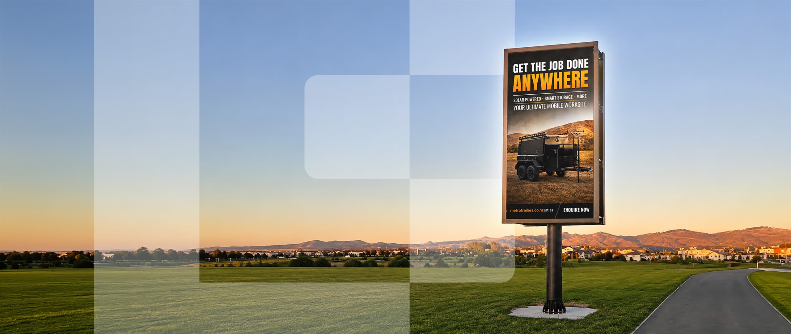 LED billboard installation — Metro